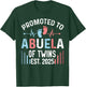 Promoted To Abuela Of Twins Est 2025 Twin Baby Shower T-Shirt - T-Shirt | Forest
