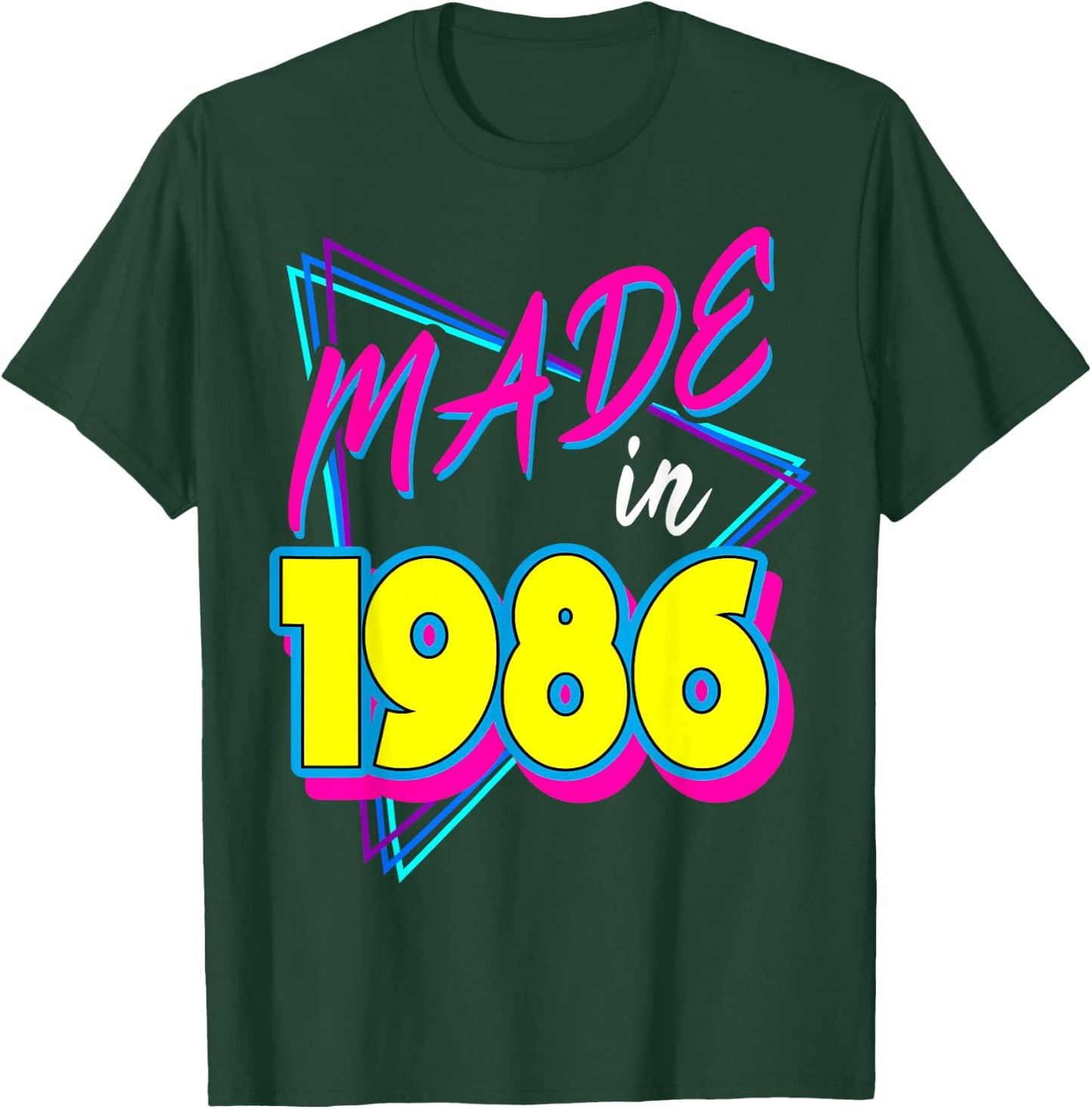 Made in 1986 35th Birthday Retro 35 Years Old 80s Vintage T-Shirt - T-Shirt | Forest