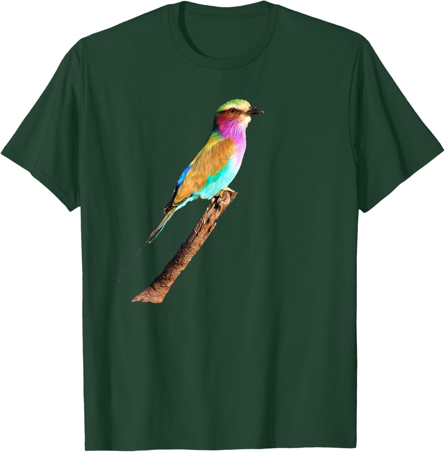 Lilac-breasted Roller Artwork for Bird Watchers T-Shirt - T-Shirt | Forest