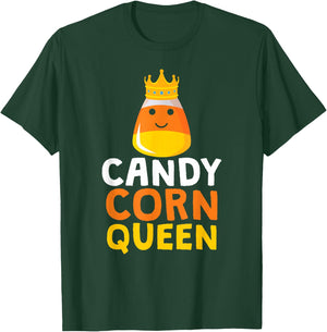 Candy Corn Queen Cute Halloween Kawaii Crown T-Shirt - T-Shirt | Forest