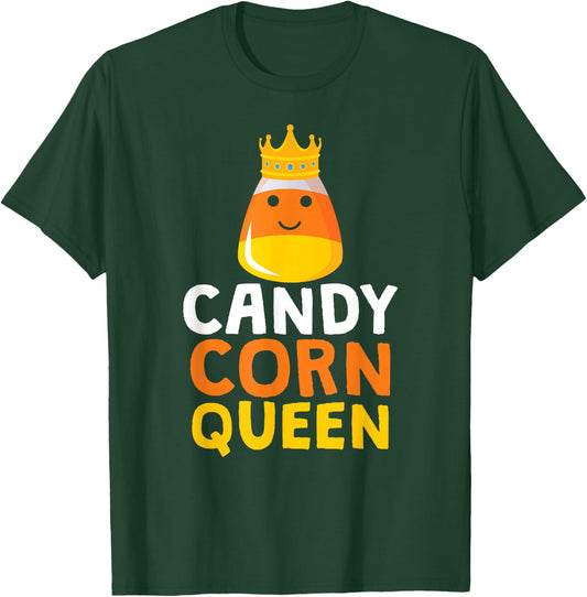 Candy Corn Queen Cute Halloween Kawaii Crown T-Shirt - T-Shirt | Forest