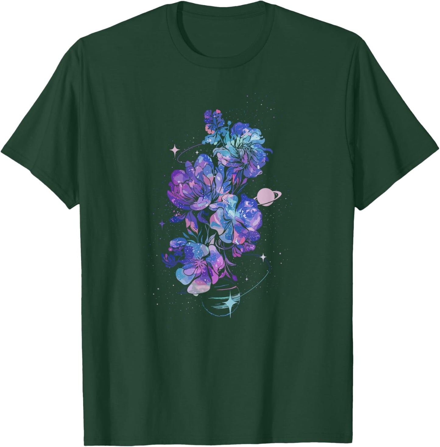 GALAXY FLORAL Graphic T-Shirt - T-Shirt | Forest