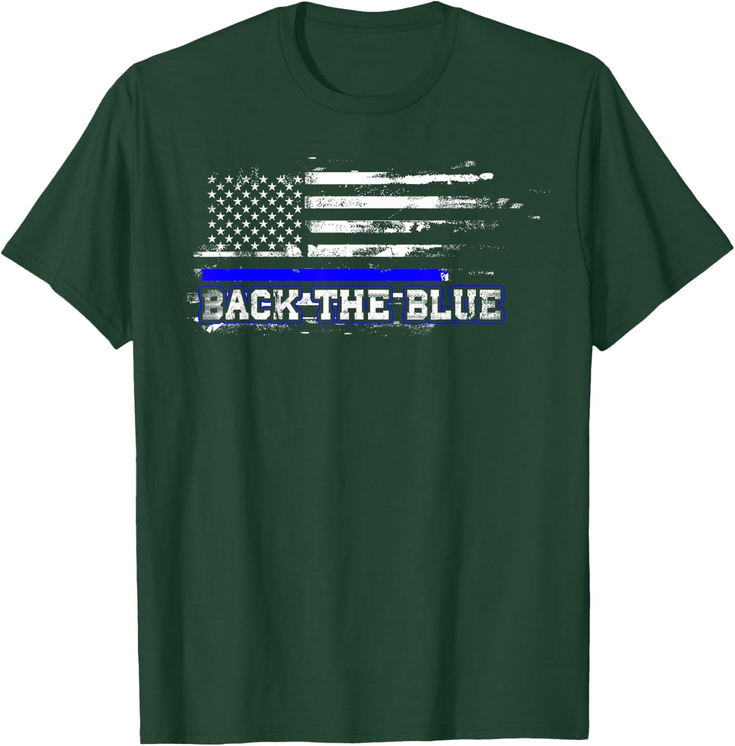 Back The Blue T Shirt - Police T Shirt T-Shirt - T-Shirt | Forest