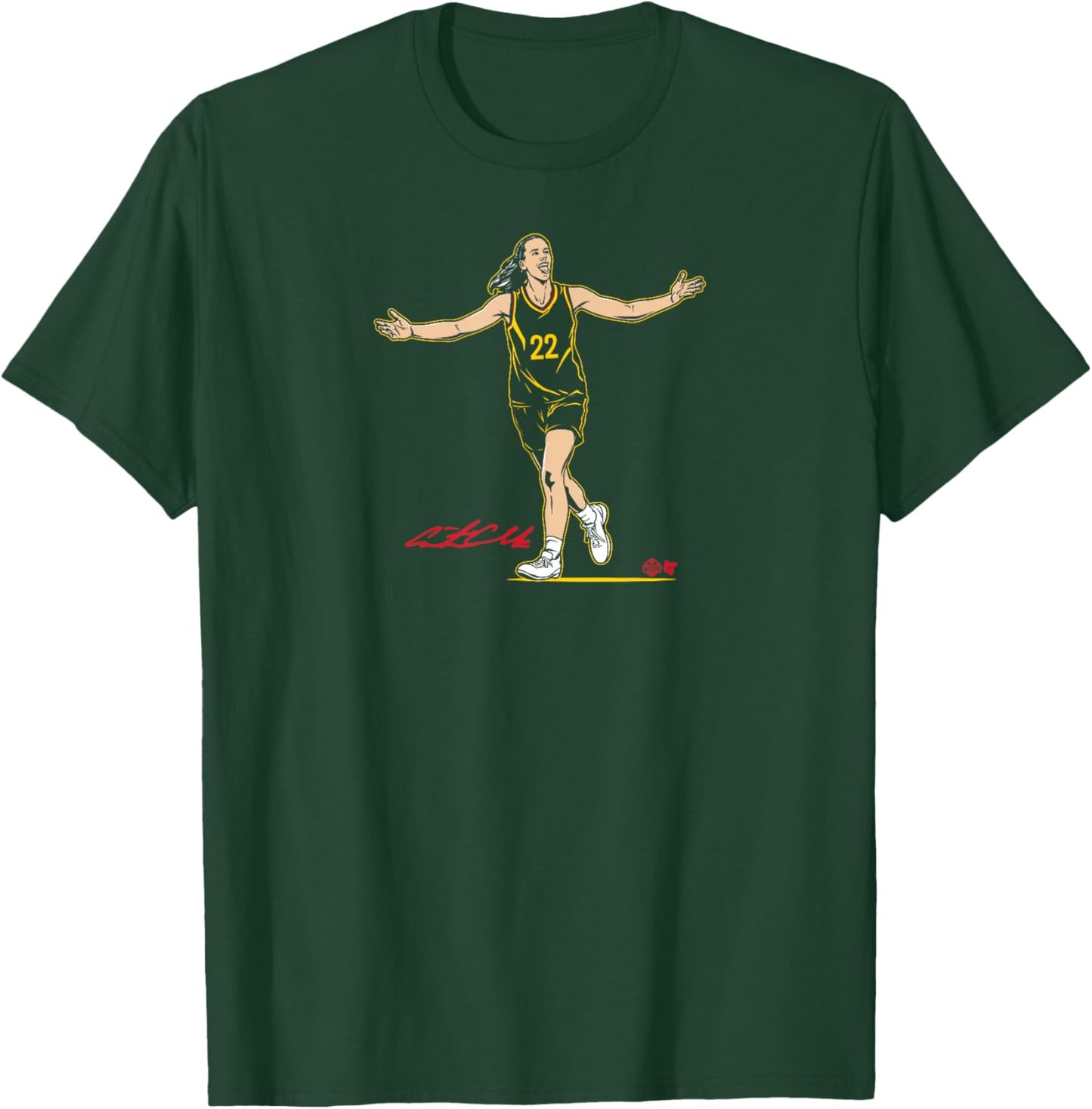 BreakingT Caitlin Clark: Superstar Pose - Indiana Basketball , Small, Blue T-Shirt - T-Shirt | Forest