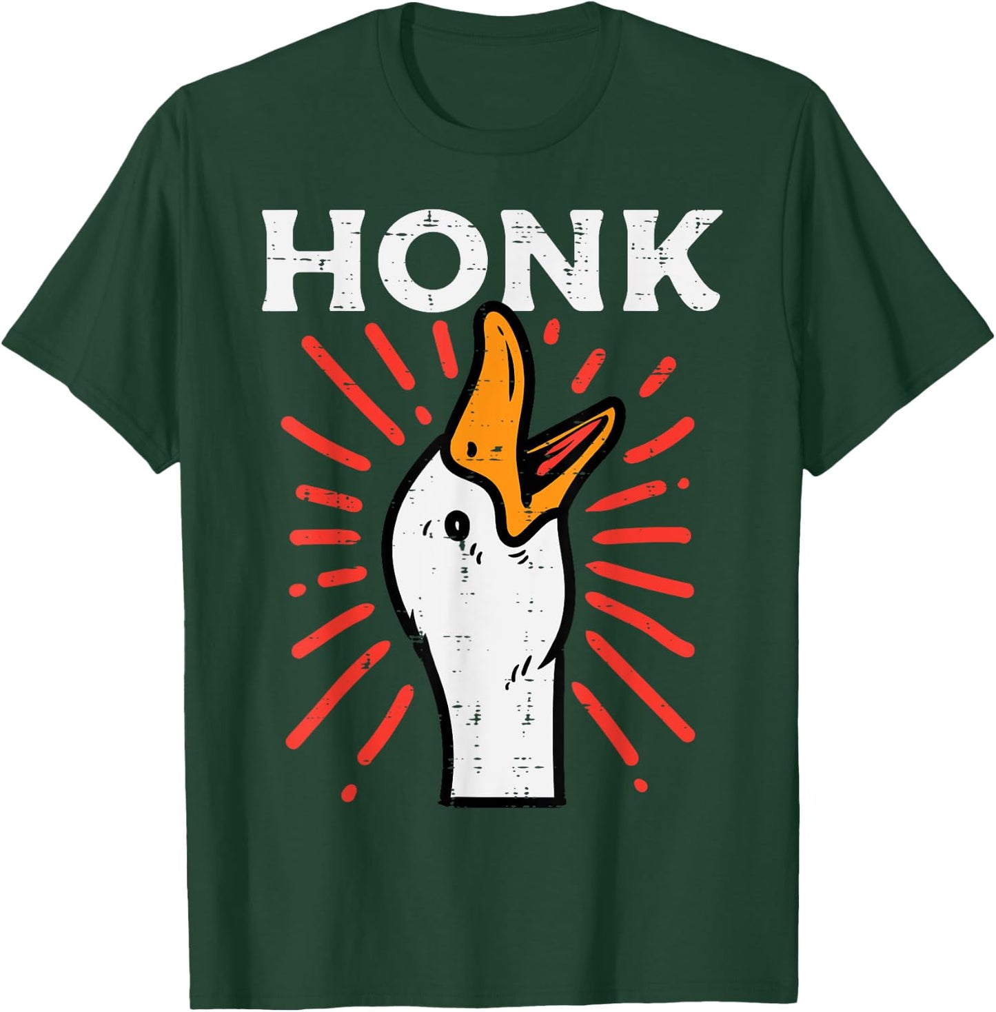 Duck Honk Funny Quack Goose Chicken Meme Men Women Kids T-Shirt - T-Shirt | Forest