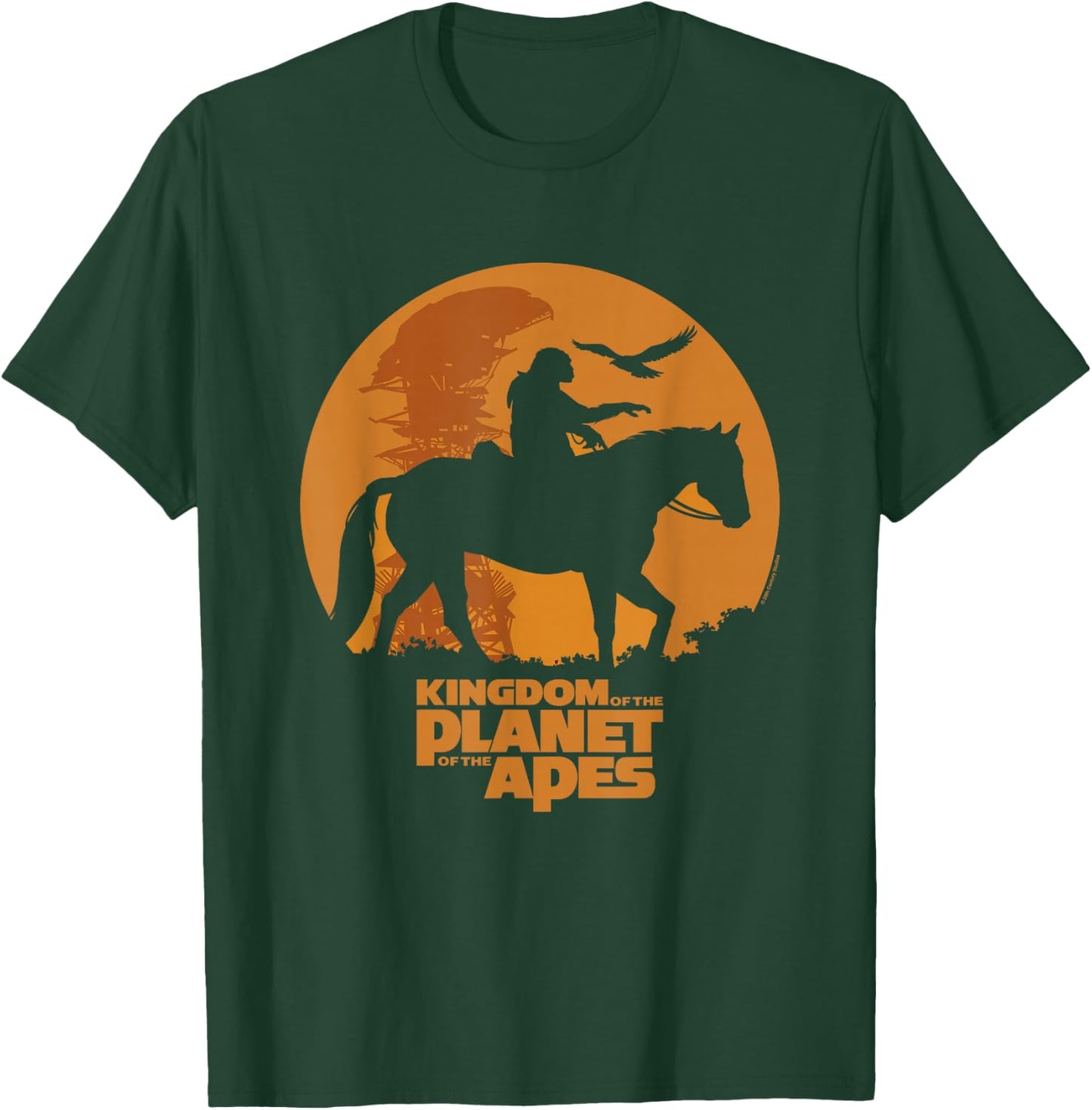 Kingdom of the Planet of the Apes Caesar Moon Silhouette T-Shirt - T-Shirt | Forest