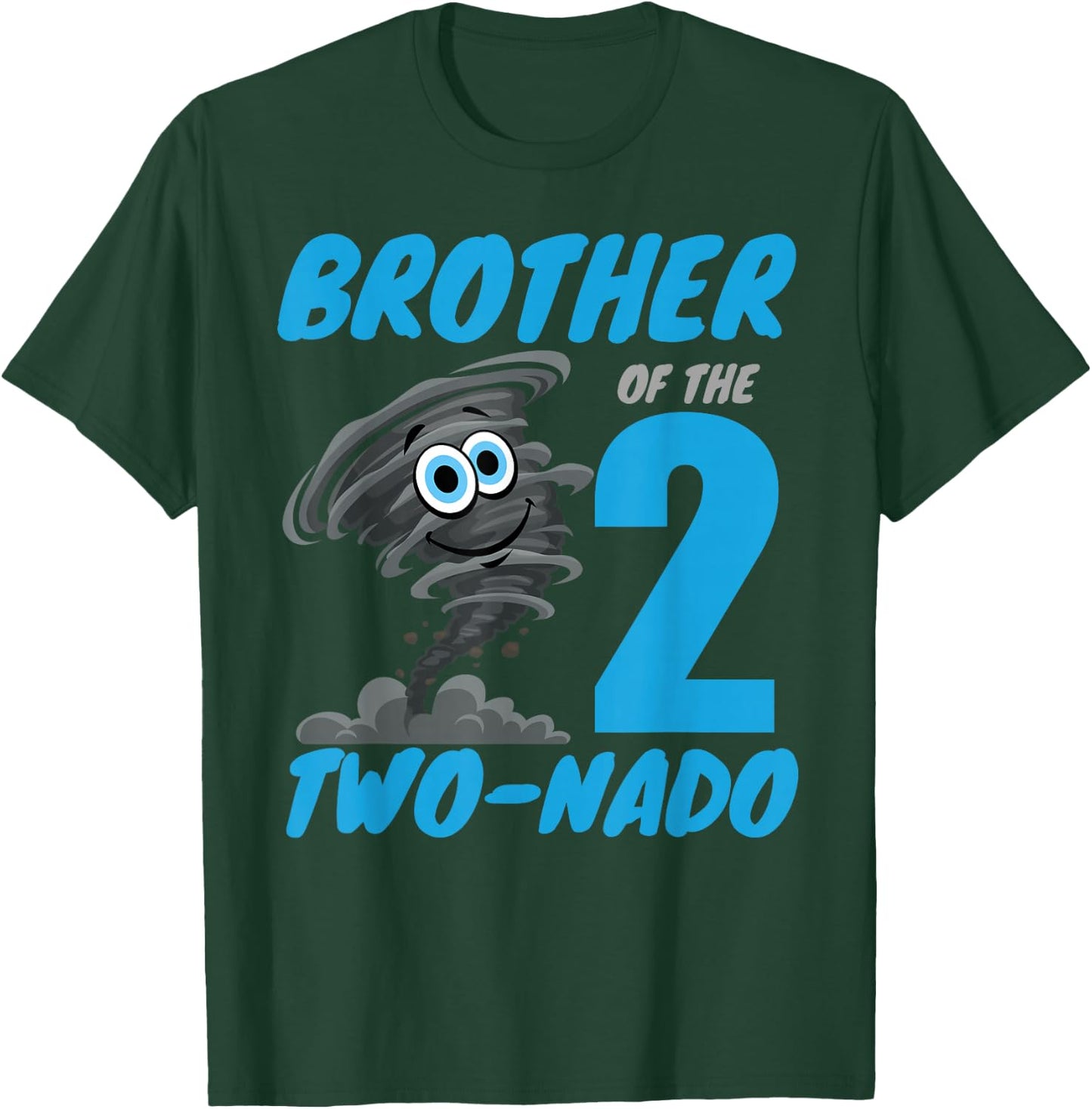 Brother of The Two-Nado Storm TorNado 2nd Two Birthday Boy T-Shirt - T-Shirt | Forest