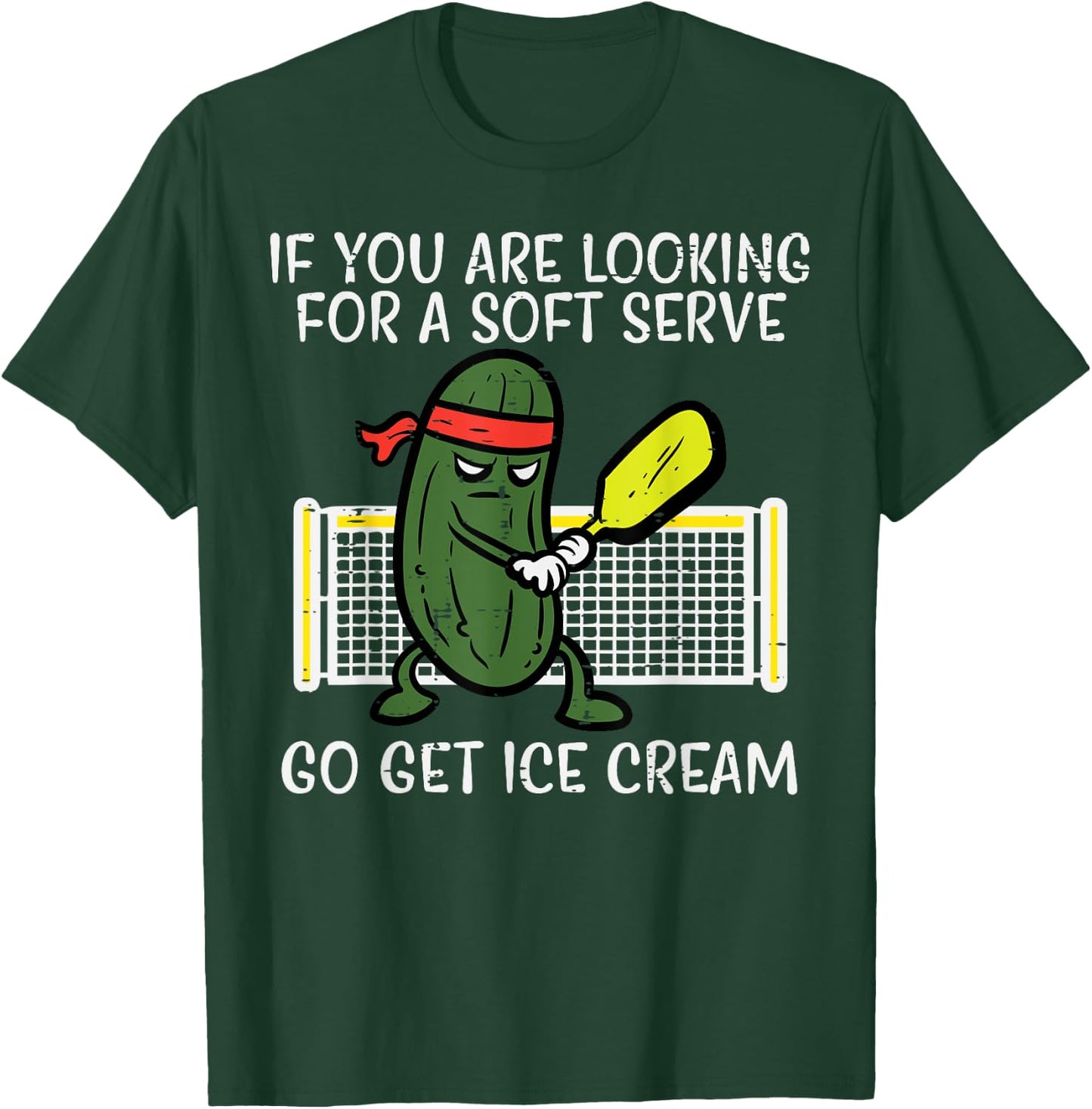 Pickleball Looking For Soft Serve Ice Cream Men Women Kids T-Shirt - T-Shirt | Forest