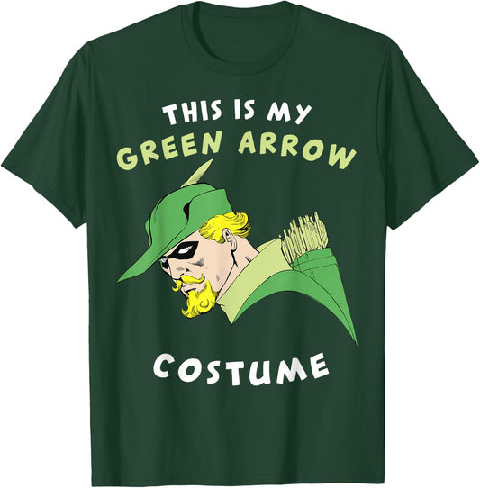 DC Comics This is My Green Arrow Costume Text T-Shirt - T-Shirt | Forest