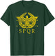 S.P.Q.R. - Distressed Ancient Rome SPQR gold logo T-Shirt - T-Shirt | Forest
