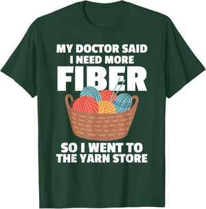 Funny Crocheting Mom Knitting Yarn Crochet Lovers T-Shirt - T-Shirt | Forest