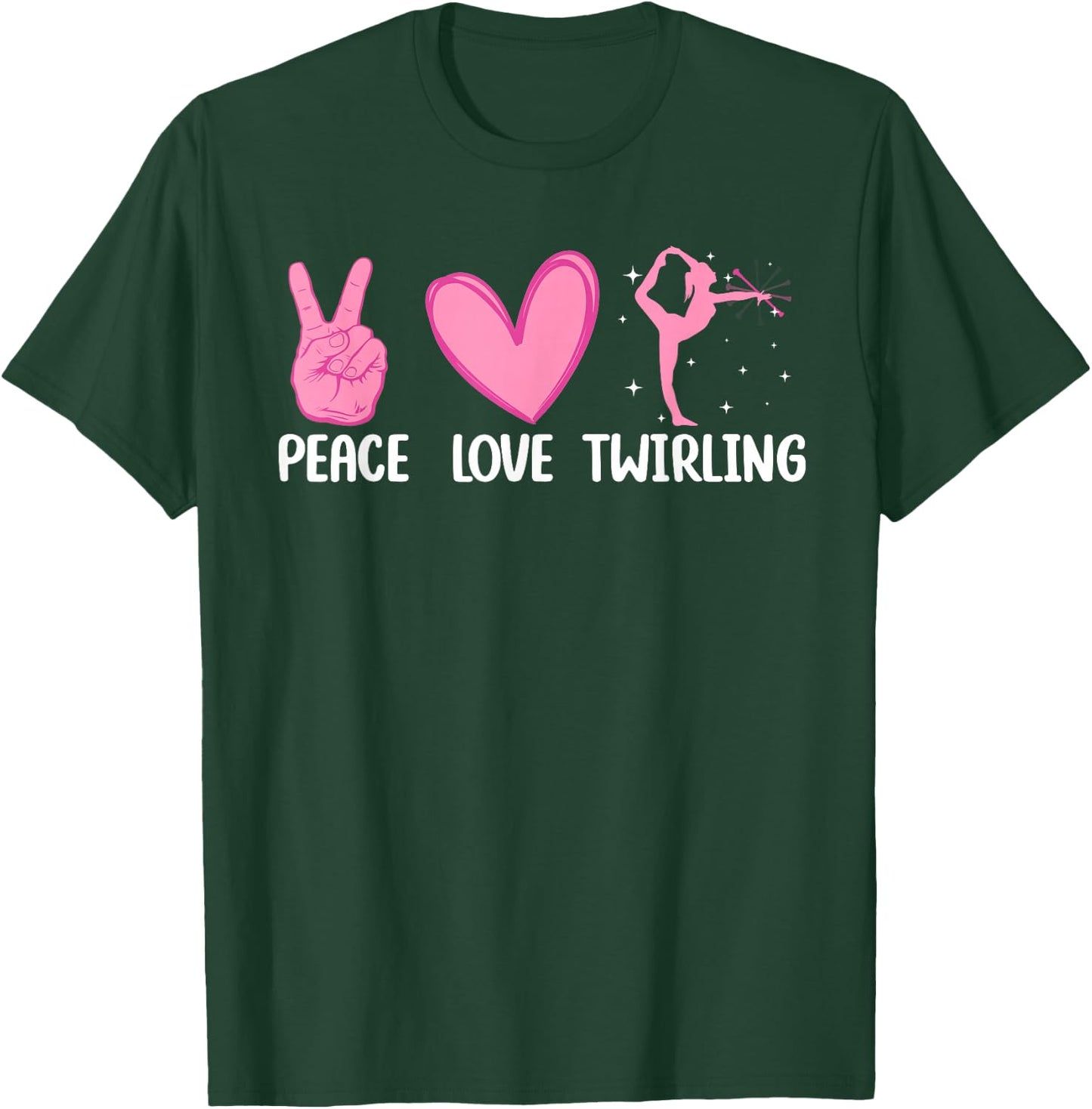 Funny Baton Twirling Design For Girls Women Baton Twirlers T-Shirt - T-Shirt | Forest
