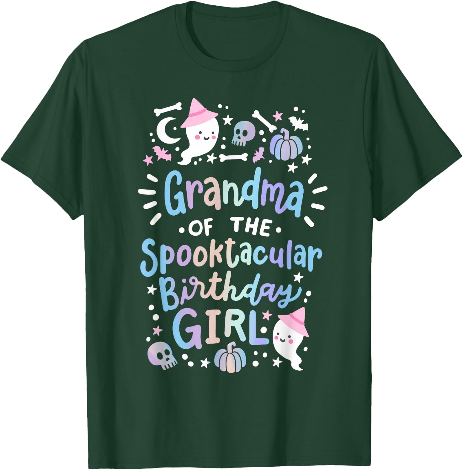 Grandma of the Spooktacular Birthday Girl Halloween Family T-Shirt - T-Shirt | Forest