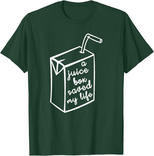 Diabetes Shirts For Kids - A Juice Box Saved My Life T-Shirt - T-Shirt | Forest
