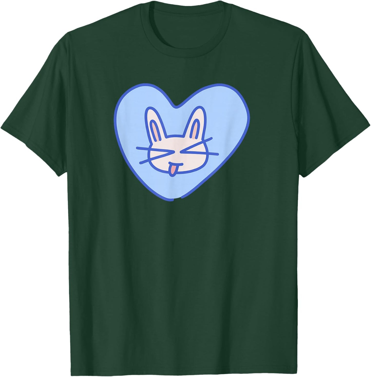 90s Y2K Cheeky Cat in Heart T-Shirt - T-Shirt | Forest