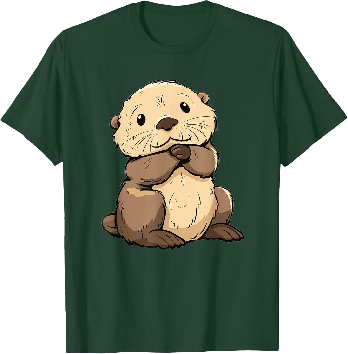 Cute Sea Otter T-Shirt - T-Shirt | Forest