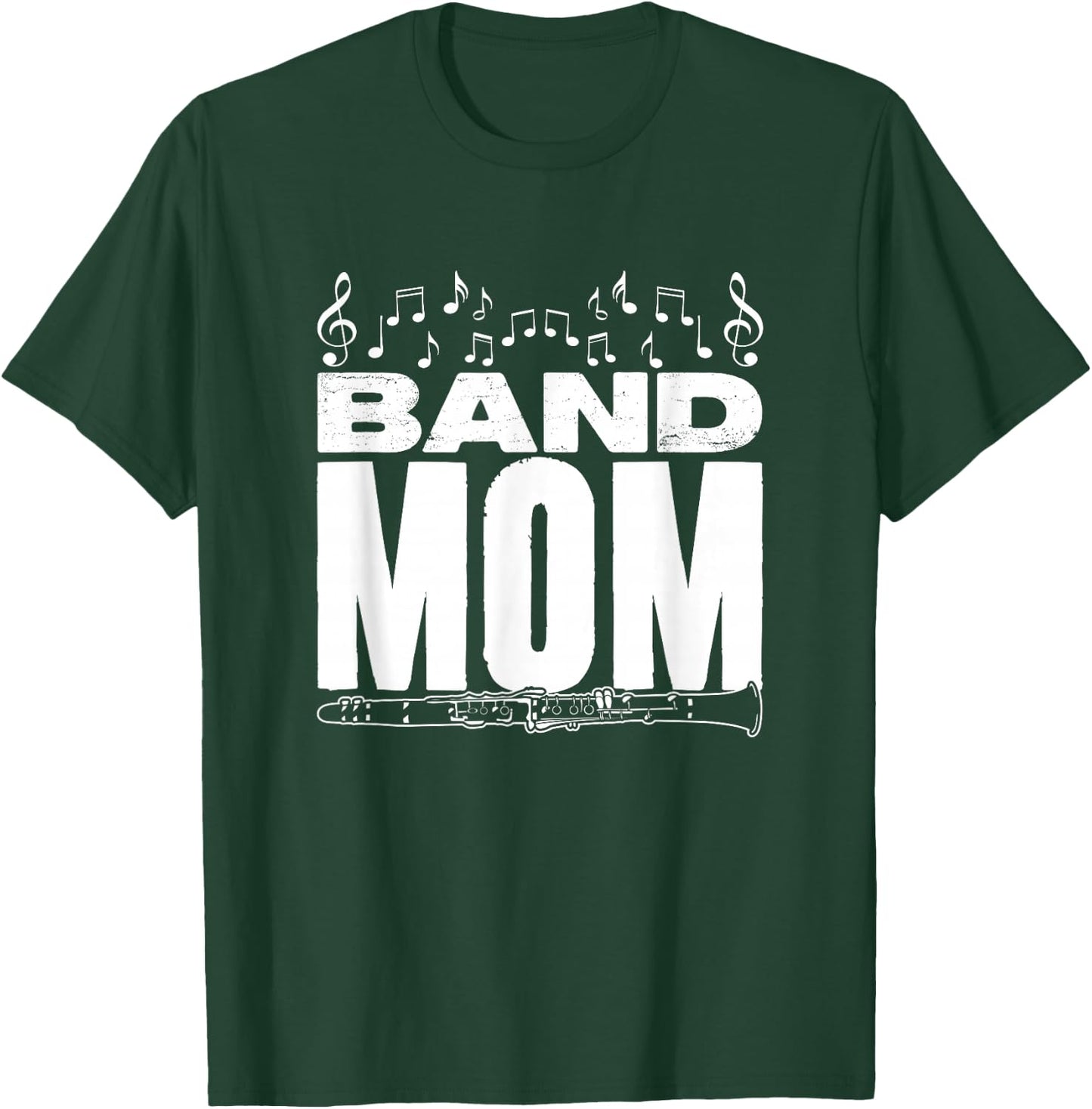 Band Mom Clarinetist Player Marching Band Clarinet T-Shirt - T-Shirt | Forest