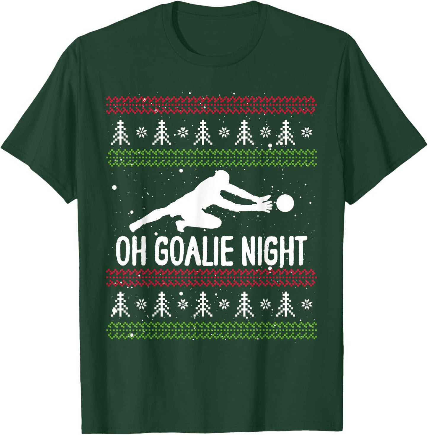Christmas Soccer Player Xmas Day Goalkeeper Santa Claus T-Shirt - T-Shirt | Forest