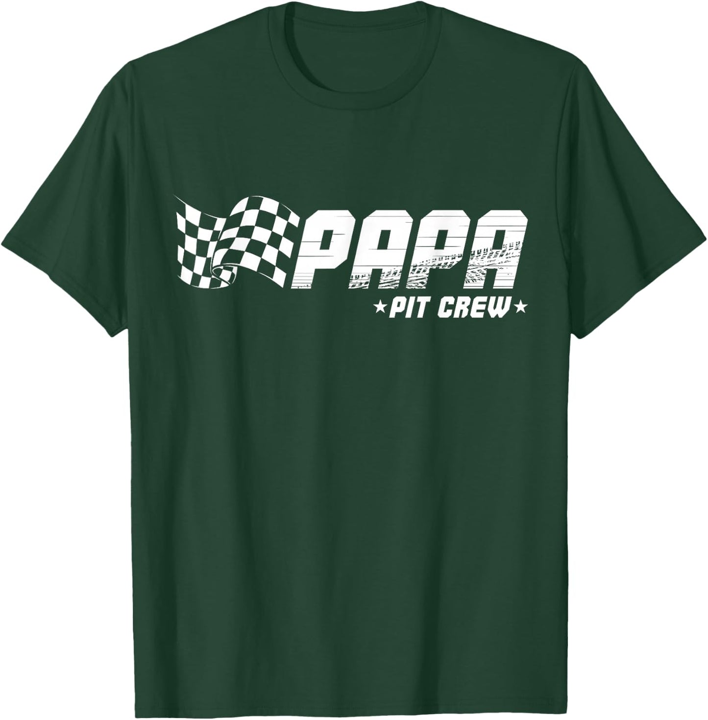 Papa Pit Crew Race Car Birthday Family Racing T-Shirt - T-Shirt | Forest