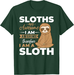 Sloth Animals - Sloths are Awesome T-Shirt - T-Shirt | Forest