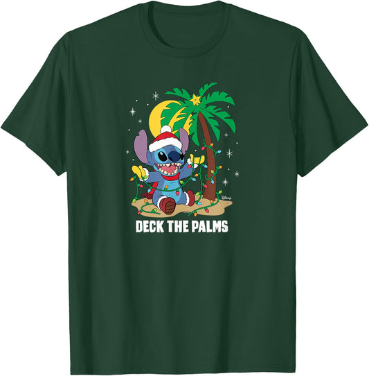 Lilo & Stitch - Deck The Palms T-Shirt - T-Shirt | Forest
