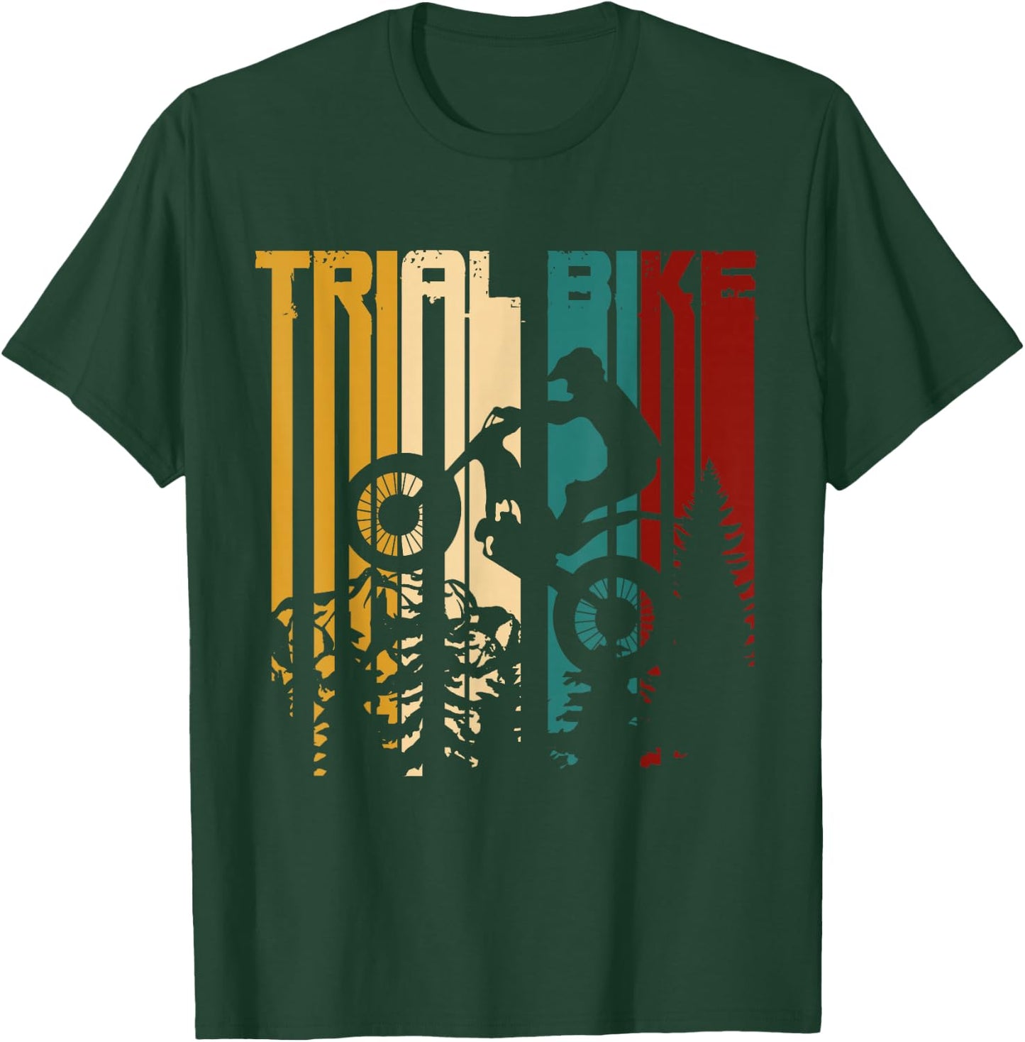 Retro Trial Bike Motorcycle T-Shirt - T-Shirt | Forest