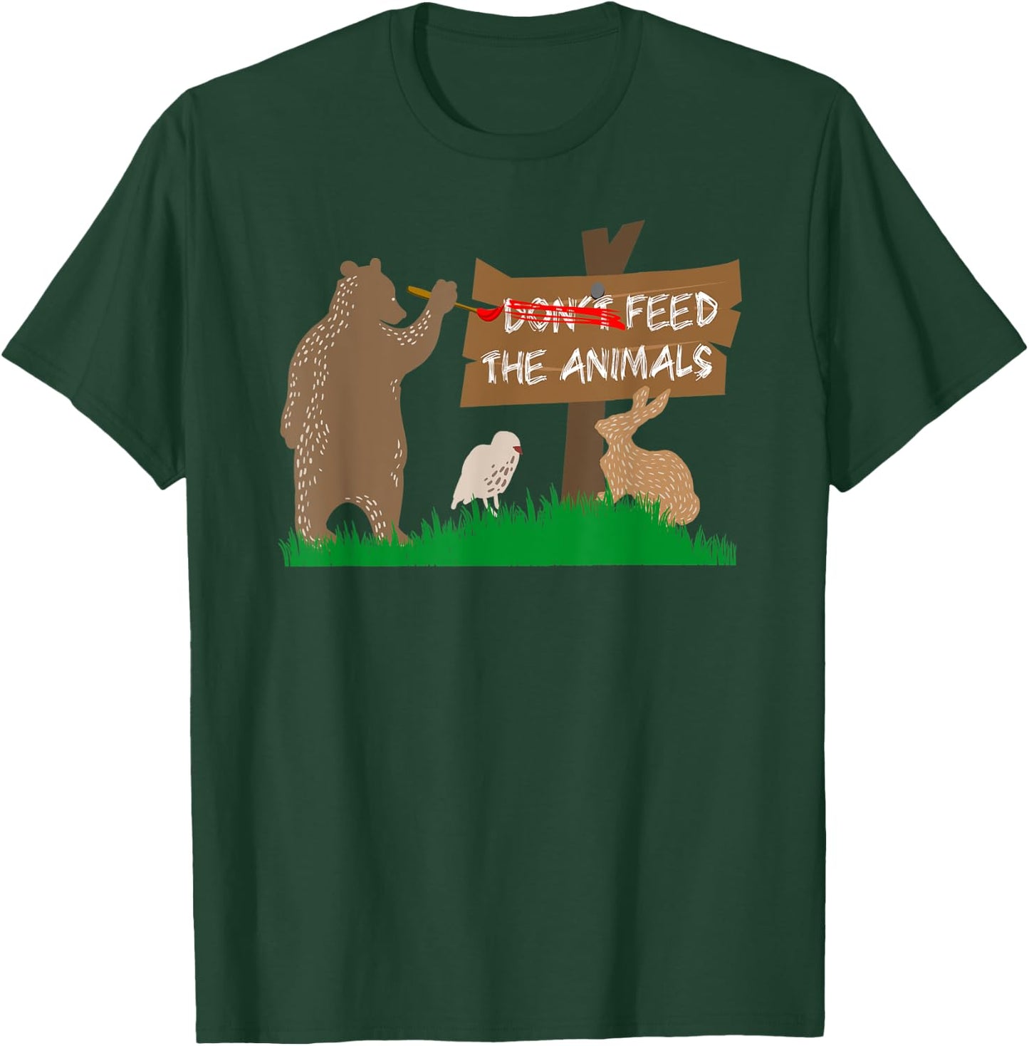 Don't Feed the Animals Funny Camping T-Shirt - T-Shirt | Forest
