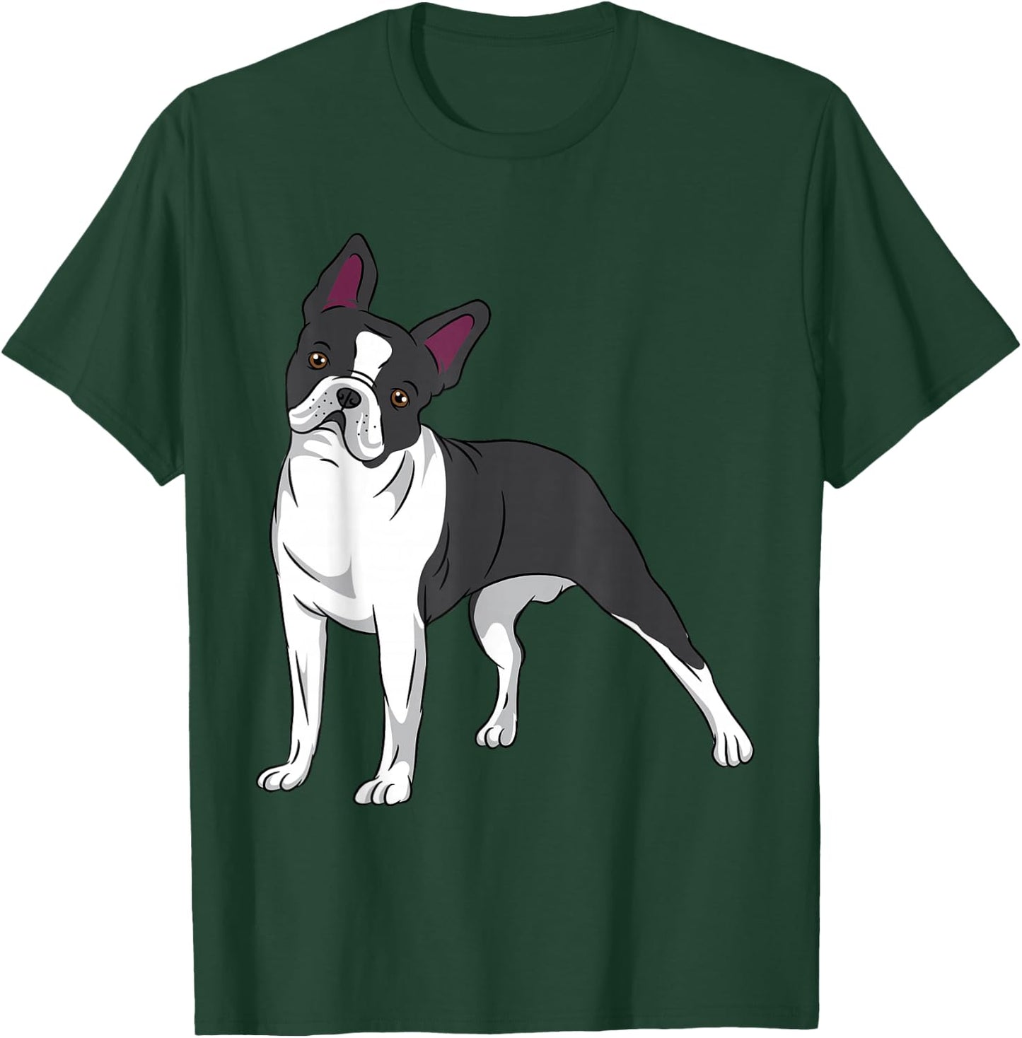 Dog Boston Terrier Puppy Black White Breed Canine Lover T-Shirt - T-Shirt | Forest