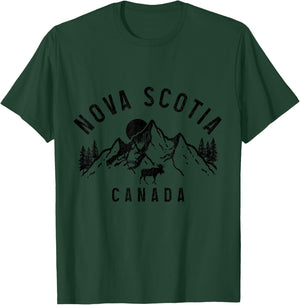 Nova Scotia Canada Souvenir Vintage Mountains Elk T-Shirt - T-Shirt | Forest