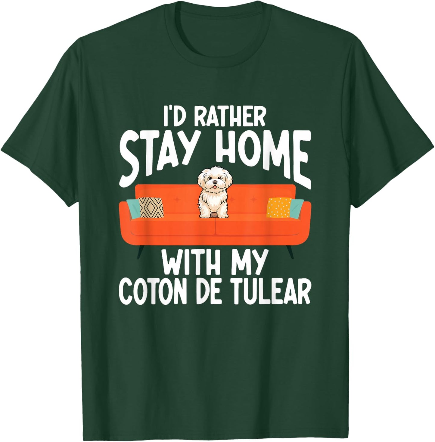 Coton De Tulear Lover Funny Dog Owner Pet Coton De Tulear Women Girls Kids T-Shirt - T-Shirt | Forest