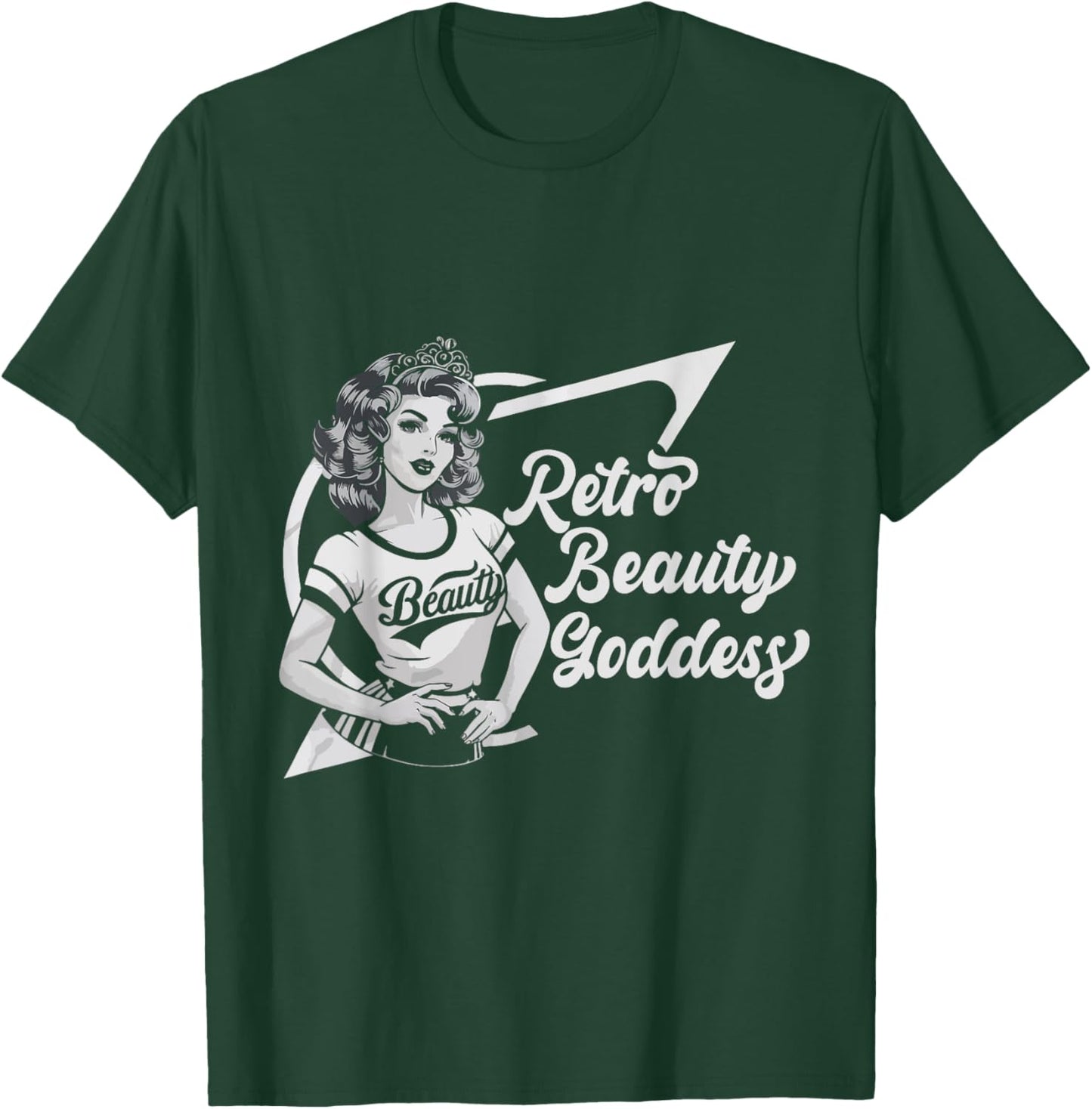 Pinup Girl Beauty Sassy Vintage American Retro Girls T-Shirt - T-Shirt | Forest