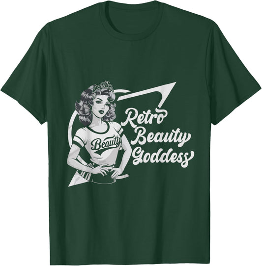 Pinup Girl Beauty Sassy Vintage American Retro Girls T-Shirt - T-Shirt | Forest