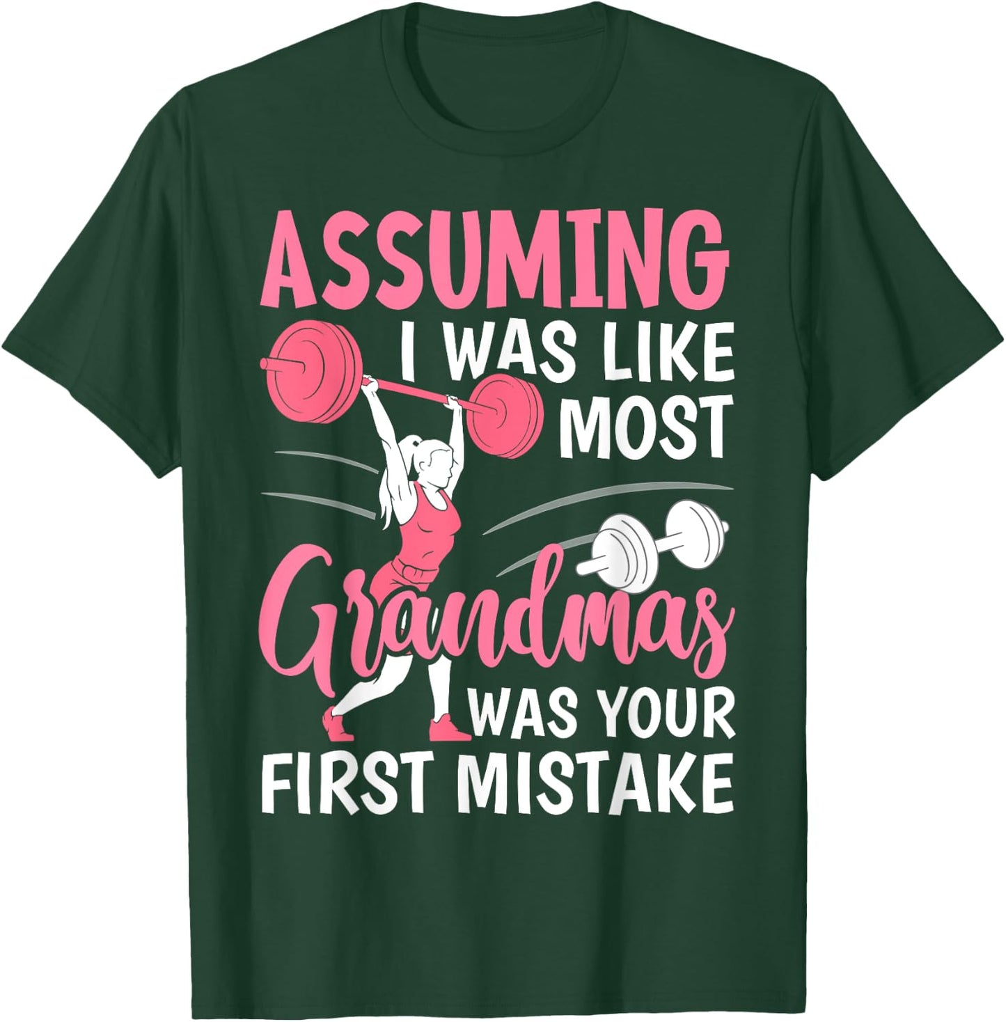 Cherished Moms Collection for Mother's Day Assuming I Was Like Most Grandmas Fitness Workout Grandma , Small, Black T-Shirt - T-Shirt | Forest