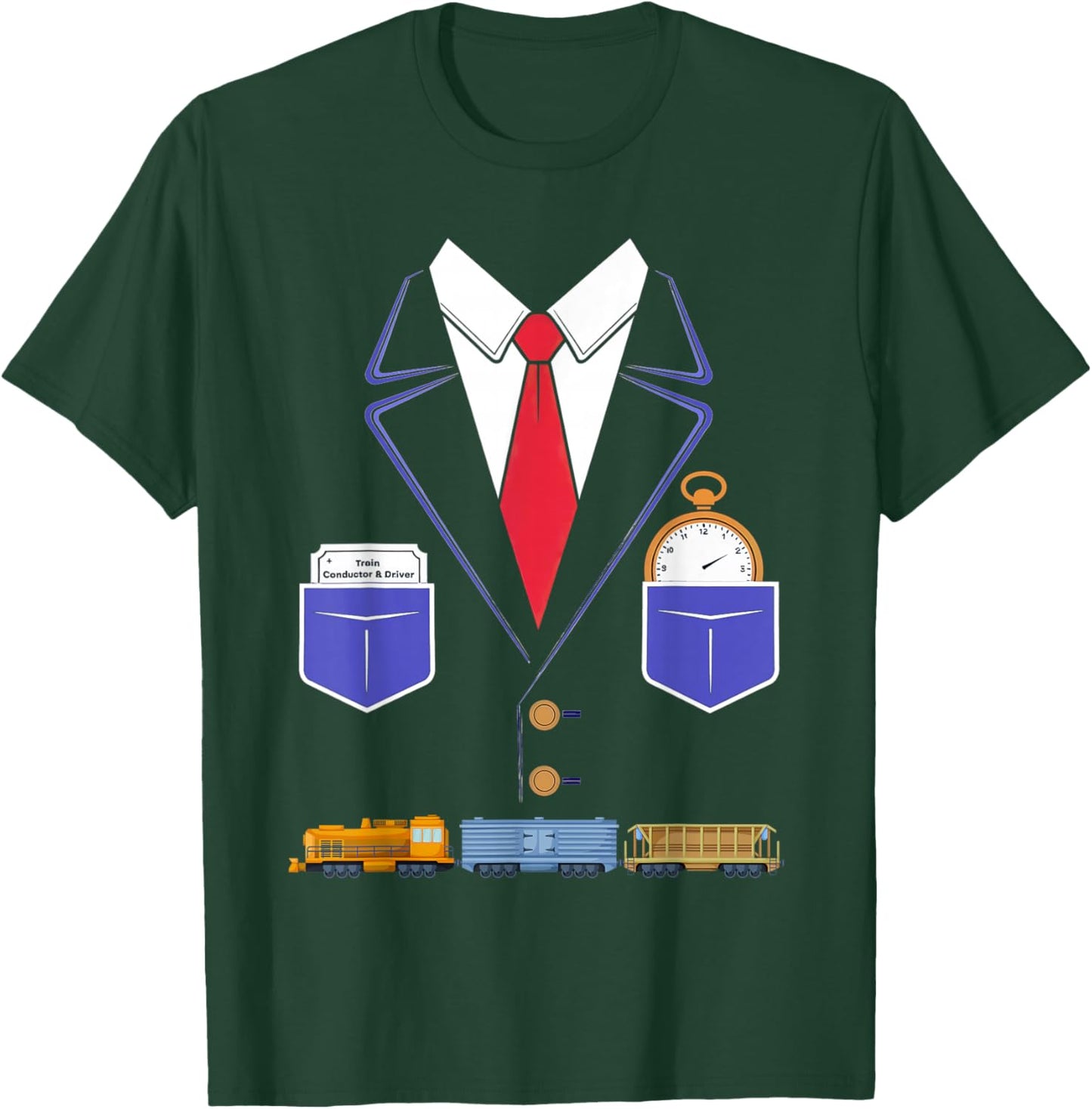 Train Conductor Costume Outfit Idea for Kids Train Driver T-Shirt - T-Shirt | Forest