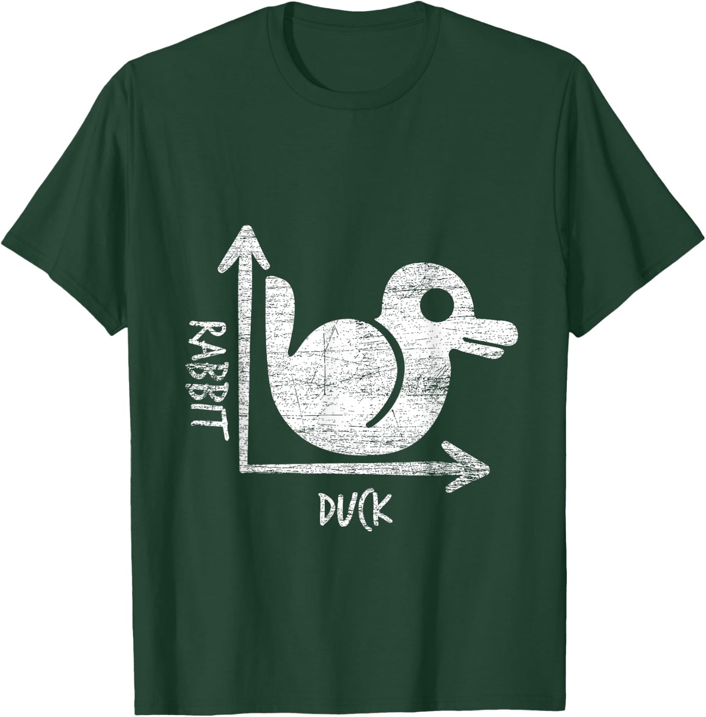 Funny Optical Illusion Gift Duck Or Rabbit T-Shirt - T-Shirt | Forest