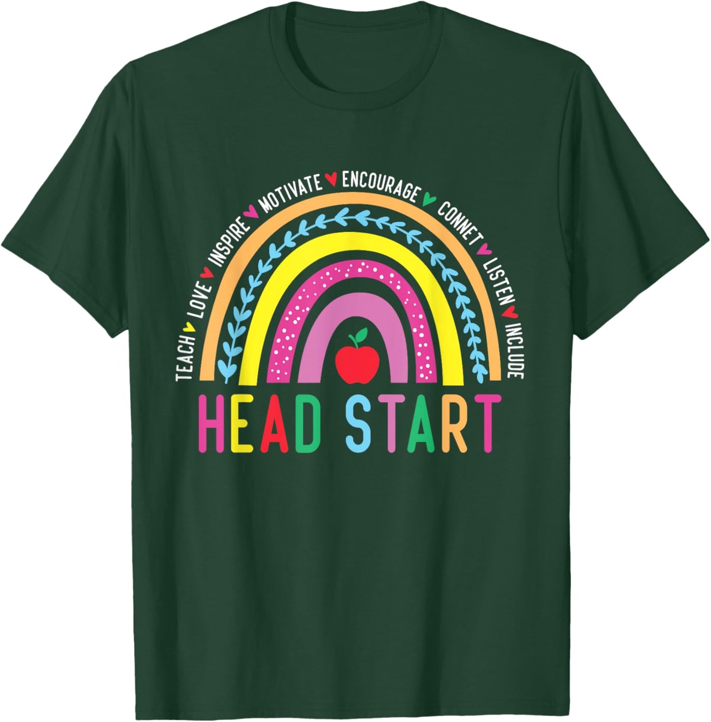 Back to School Head Start Squad Homeschool Headstart Teacher T-Shirt - T-Shirt | Forest