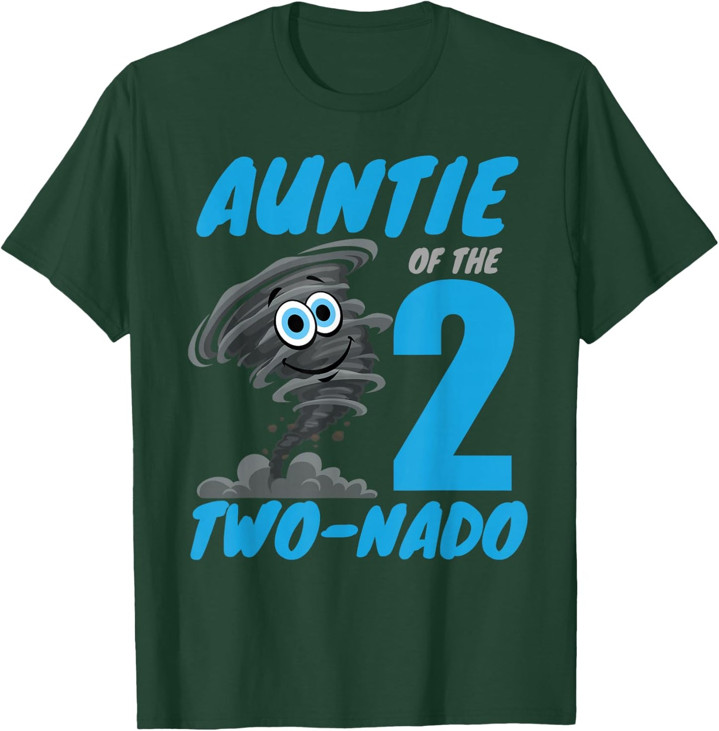 Auntie of The Two-Nado Storm TorNado 2nd Two Birthday Boy T-Shirt - T-Shirt | Forest