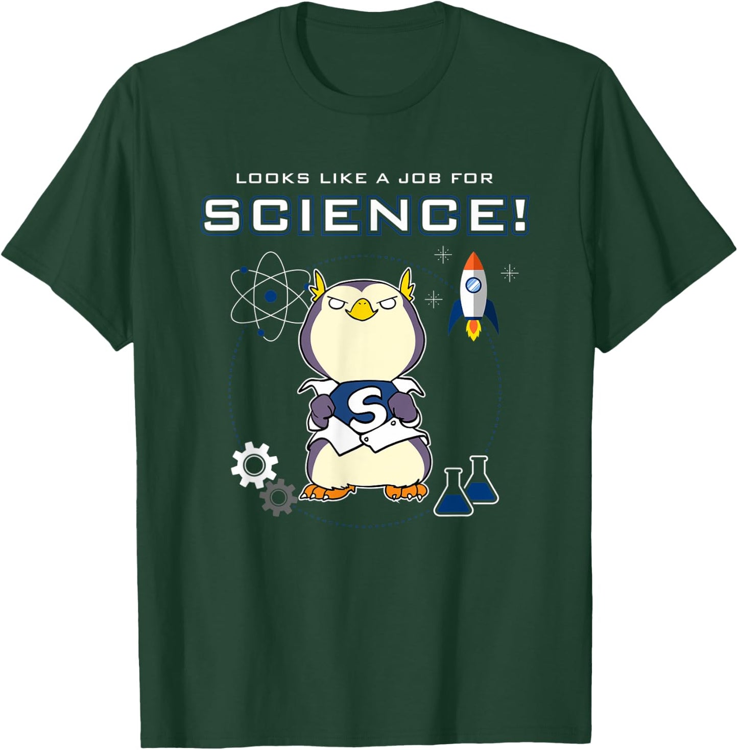 Looks Like A Job For Science Funny Scientist Lab Penguin T-Shirt - T-Shirt | Forest