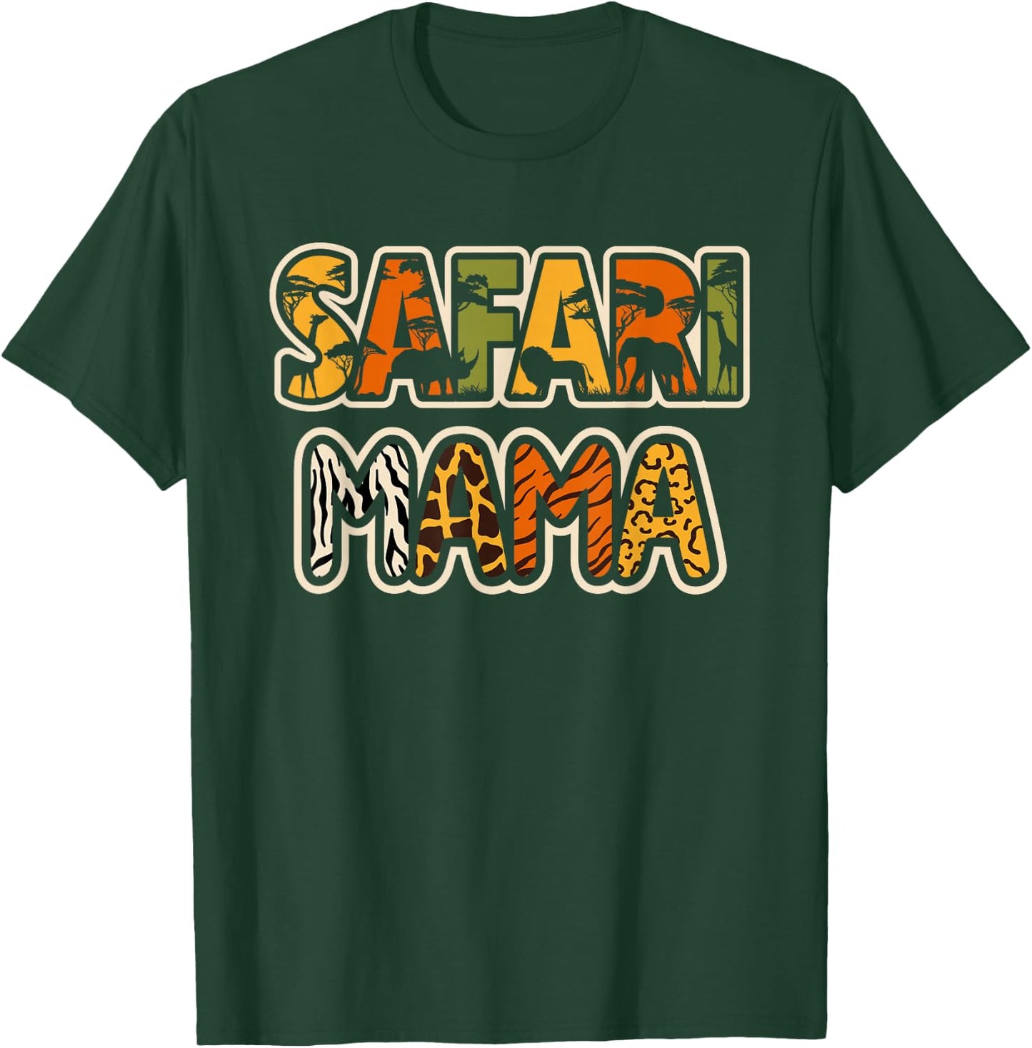 Safari Mama Safari Costume Safari Outfit Cute African Safari T-Shirt - T-Shirt | Forest