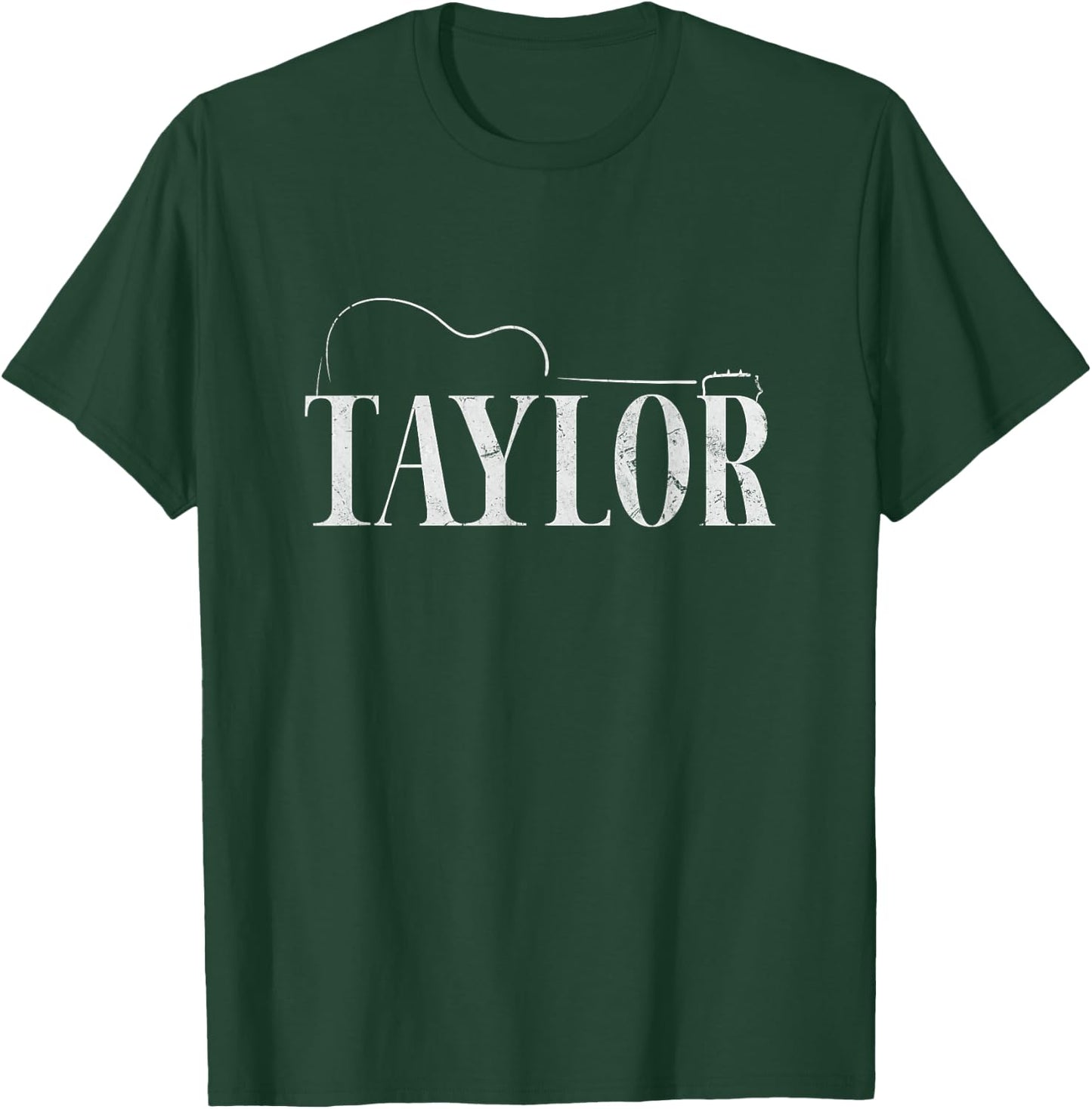 Taylor Guitar Music Personalized Taylor Name Distressed T-Shirt - T-Shirt | Forest