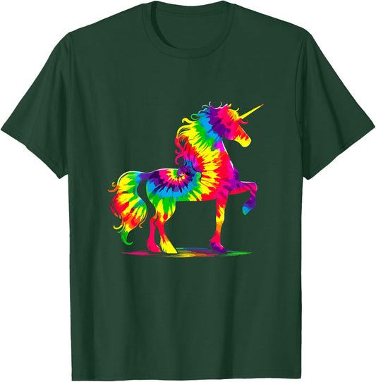 Unicorn Tie-Dye Horse T-Shirt - T-Shirt | Forest