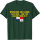 Panama Operation Just Cause Veteran Day Gifts - Black, Small - Men's Vintage Casual - Short Sleeve, - Letter Print - Perfect for Veterans, Gift Recipients T-Shirt - T-Shirt | Forest