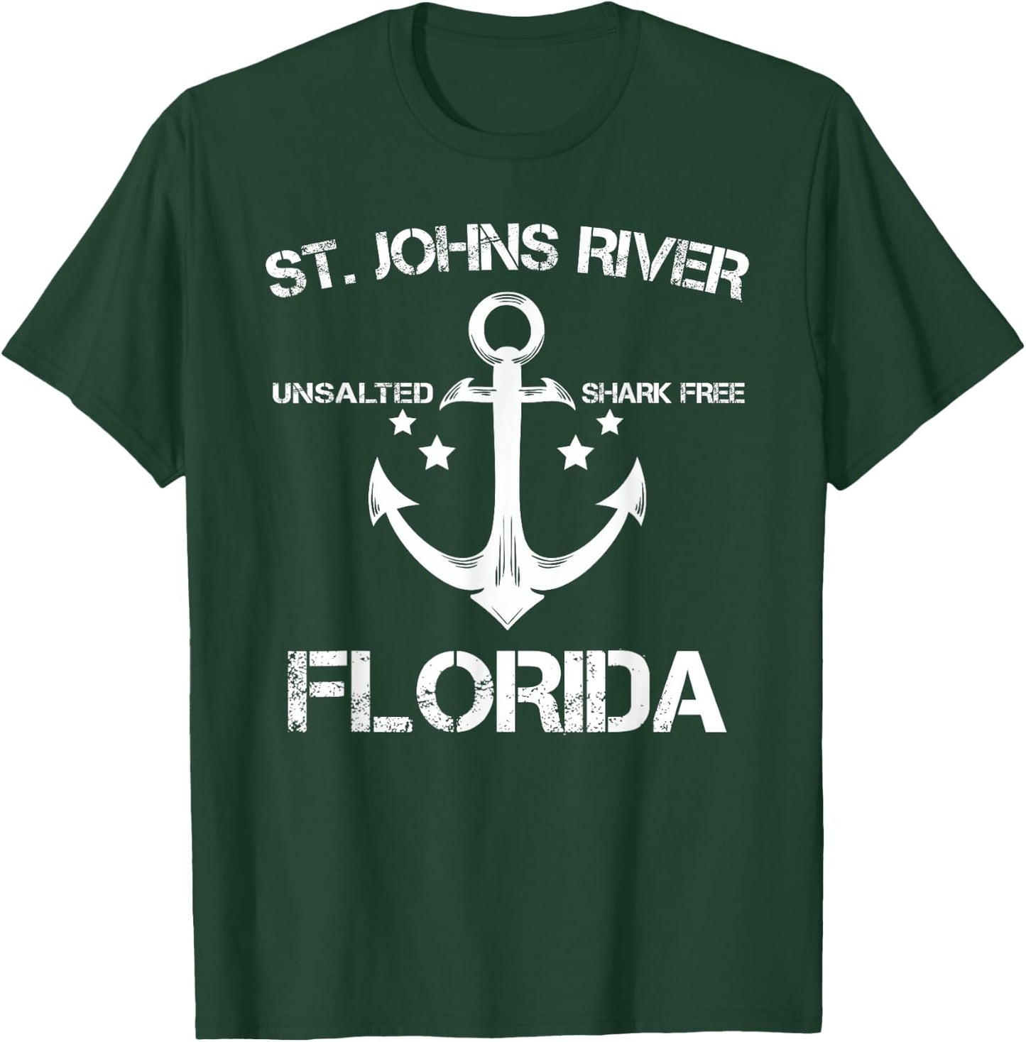 ST. JOHNS RIVER FLORIDA Funny Fishing Camping Summer Gift Men Women Girls Kids T-Shirt - T-Shirt | Forest