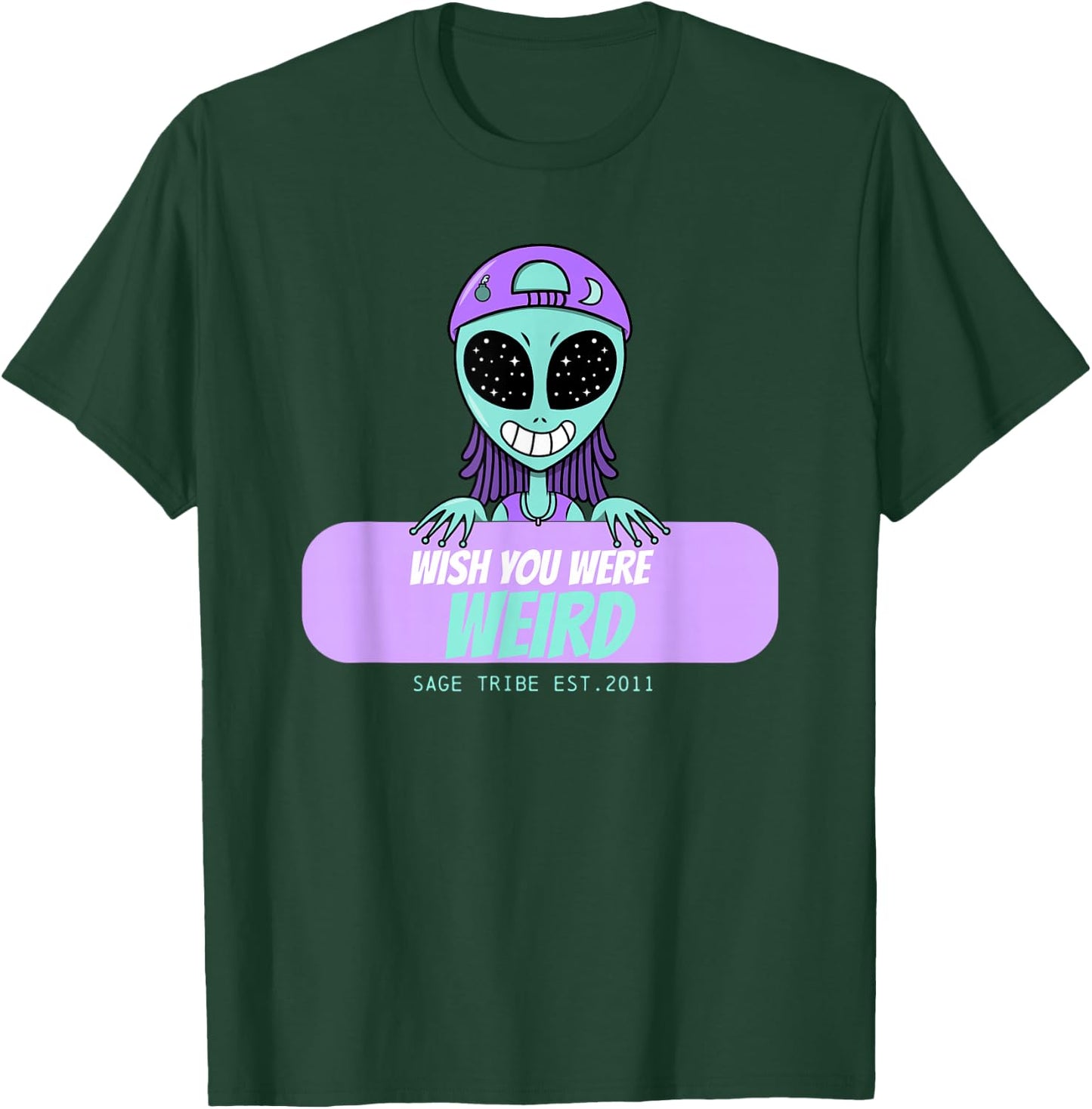 Wish You Were Weird Alien T-Shirt - T-Shirt | Forest
