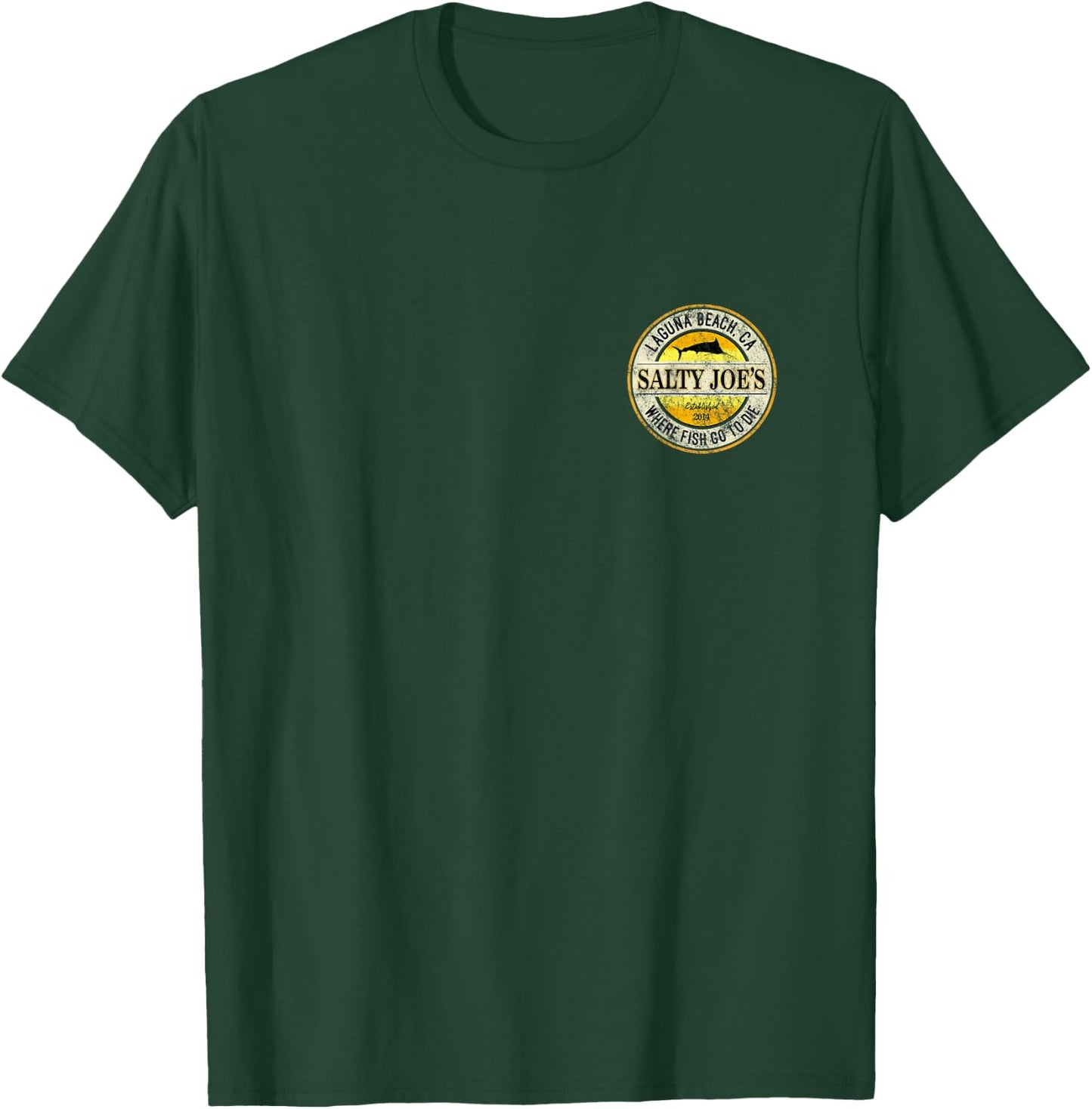 Salty Joe's Vintage Fishing Logo Graphic T-Shirt - T-Shirt | Forest