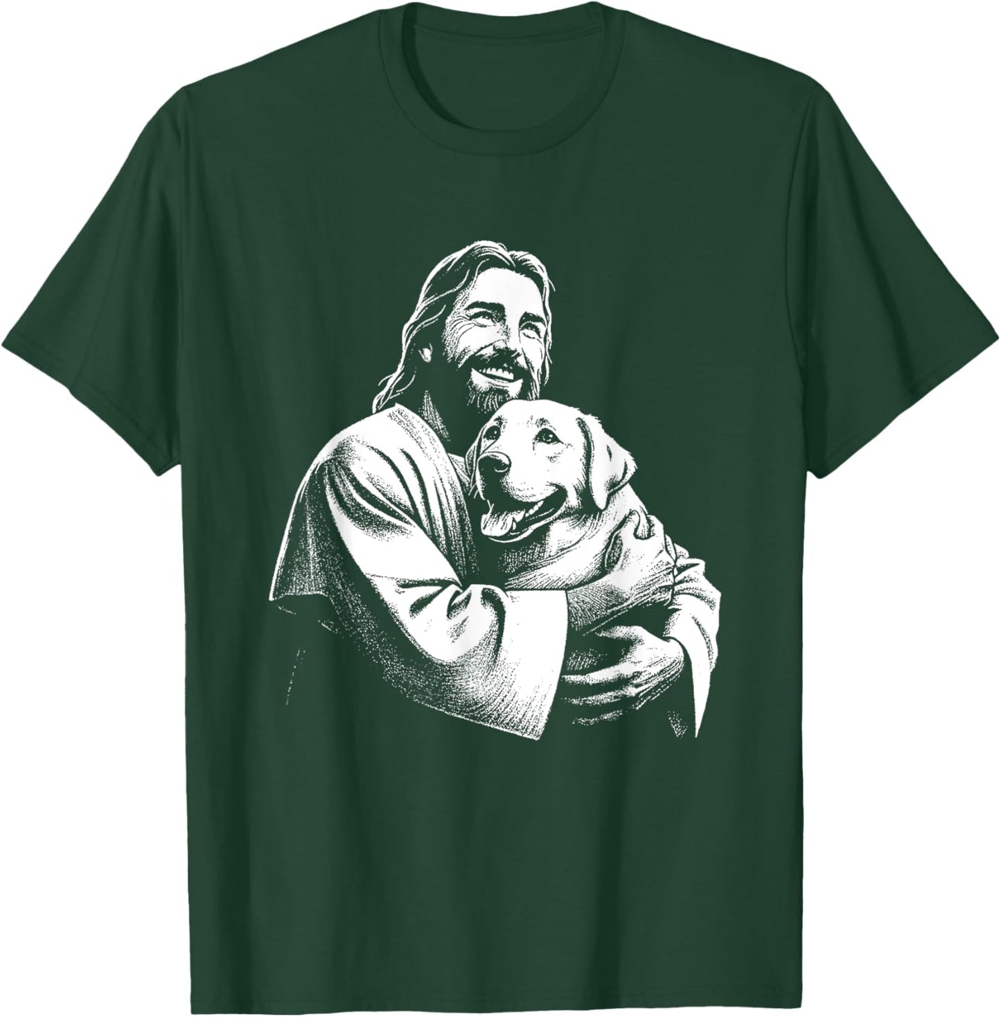 Jesus Labrador Dog - Funny Christian Religious Dog Lover Men Women Kids T-Shirt - T-Shirt | Forest