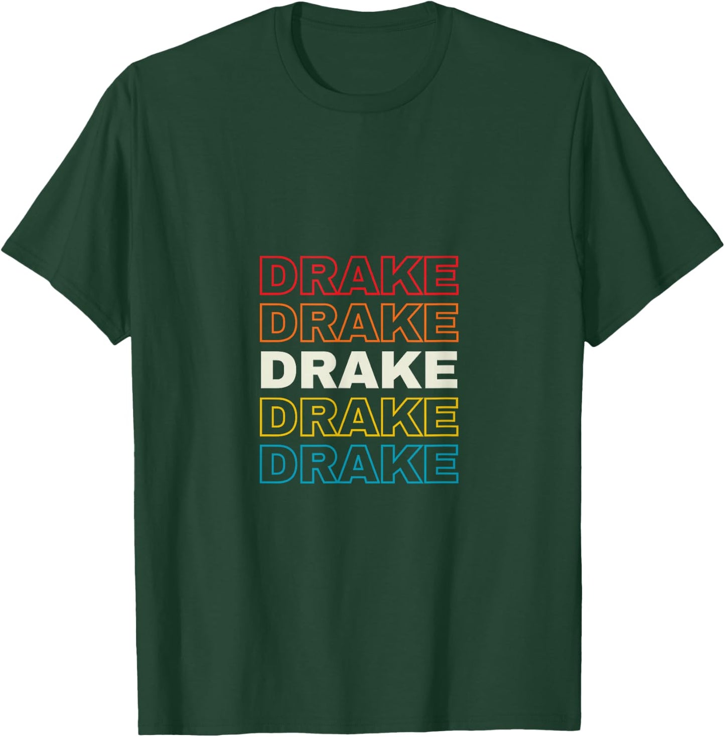 I Love Drake Personalized Retro Sunset First Name T-Shirt - T-Shirt | Forest