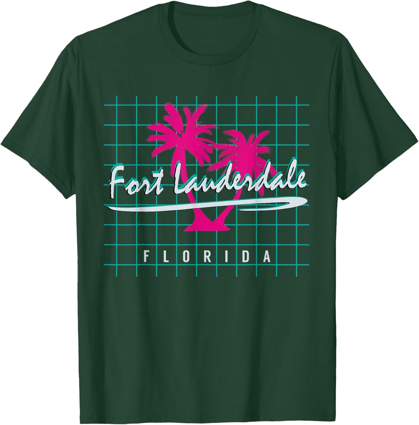 Fort Lauderdale Florida T Shirt Souvenirs Vintage Pattern T-Shirt - T-Shirt | Forest