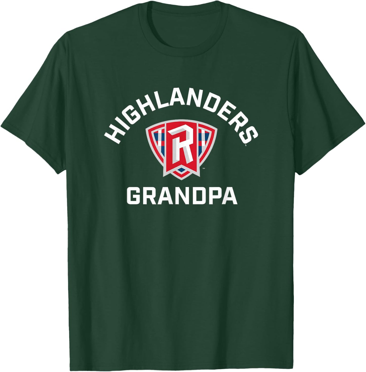 Radford University Highlanders Arched Grandpa T-Shirt - T-Shirt | Forest