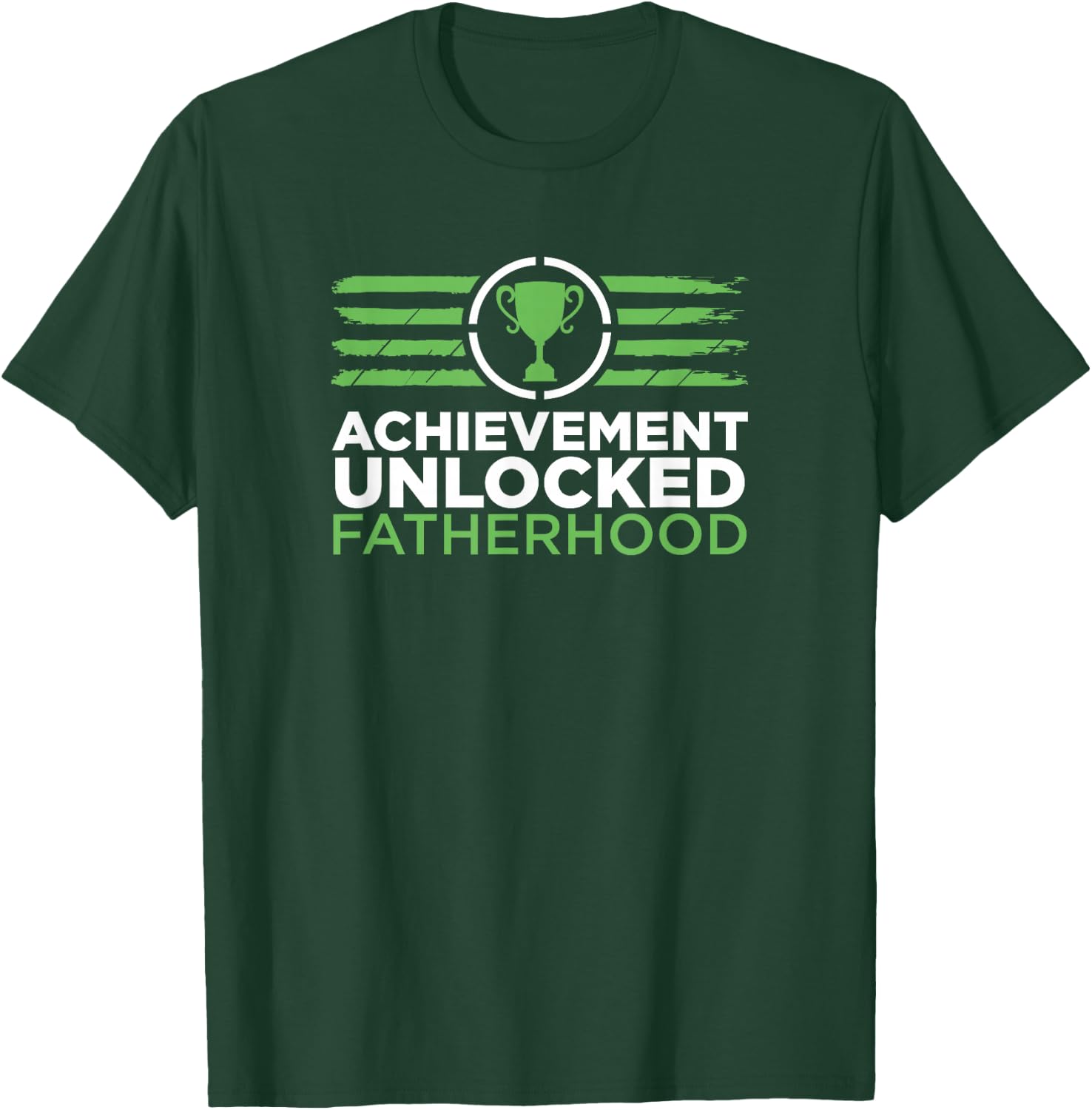 Achievement Unlocked Fatherhood Future Gamer Daddy T-Shirt - T-Shirt | Forest